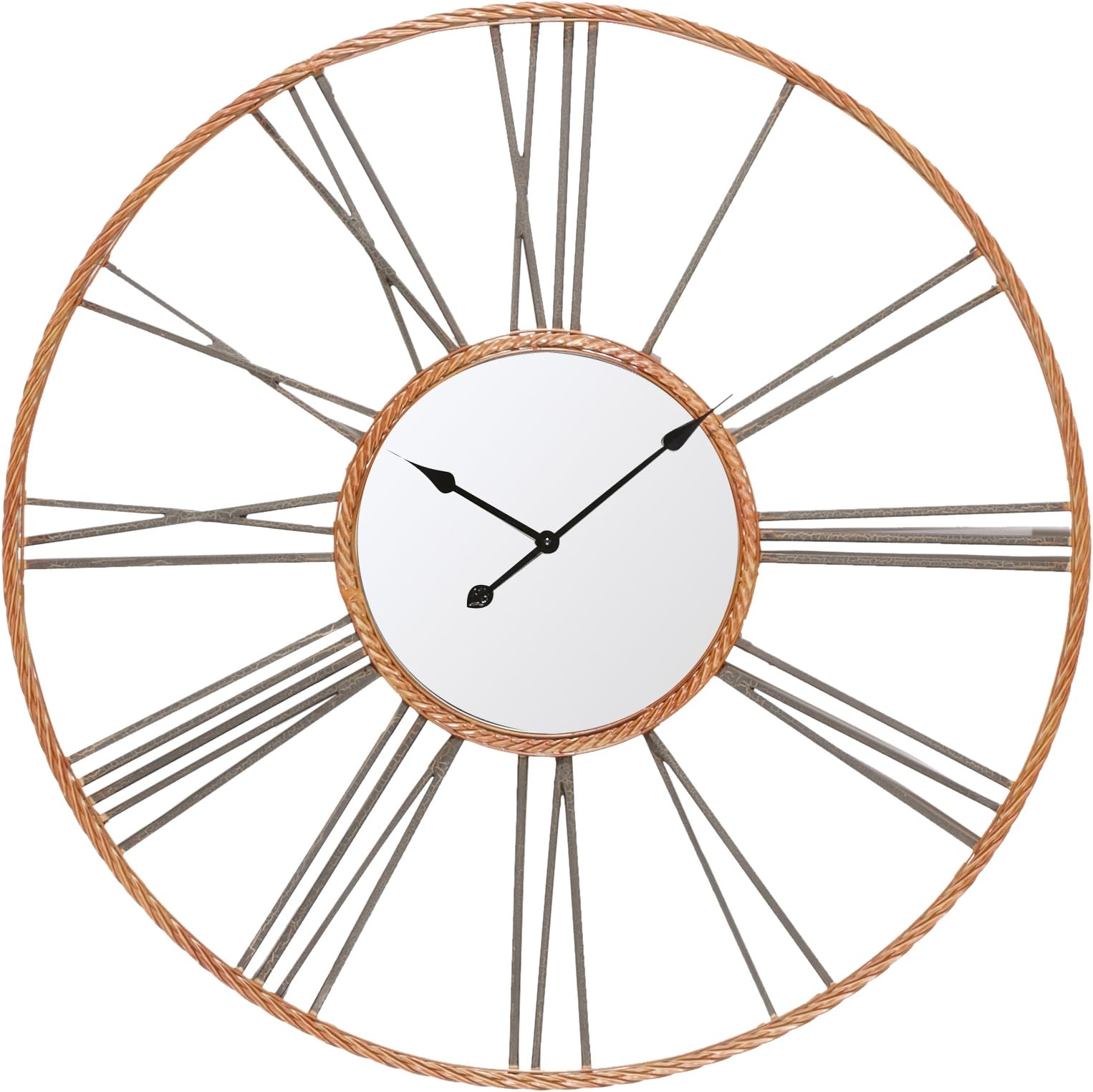 Carolyn Kinder CKI Rocca Wall Clock, One Size, Rust/Black