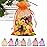 ANZNKU 50 Pack Organza Bags 5 x 7 Inch, Orange Sheer Favor Bags Drawstring for Jewelry, Small Mesh Gift Bags for Wedding & Halloween Candy Party Favors