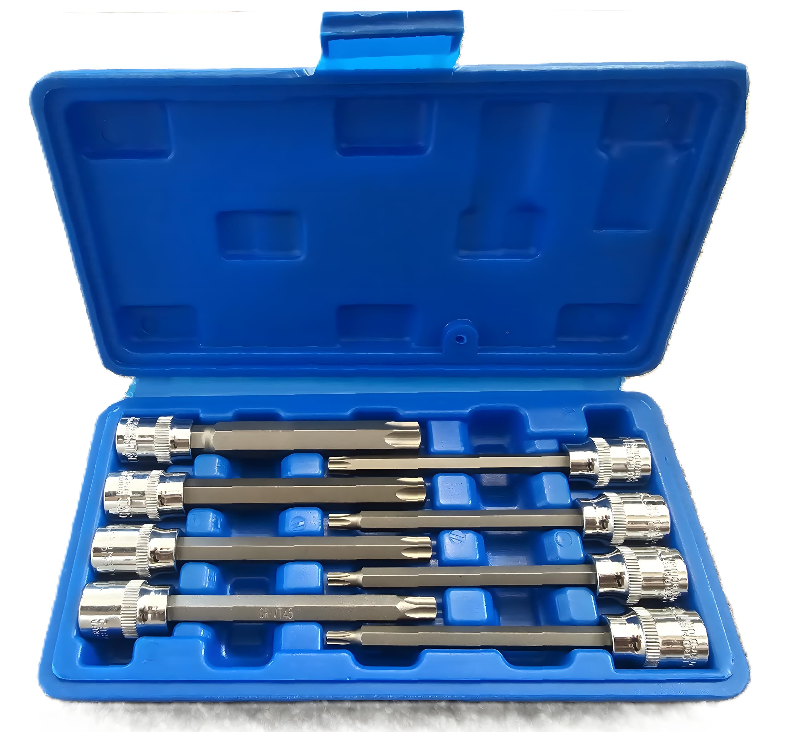 Total Abrasives - E1393-8 Piece 3/8 Drive 110mm Long Torx Bit Socket Set