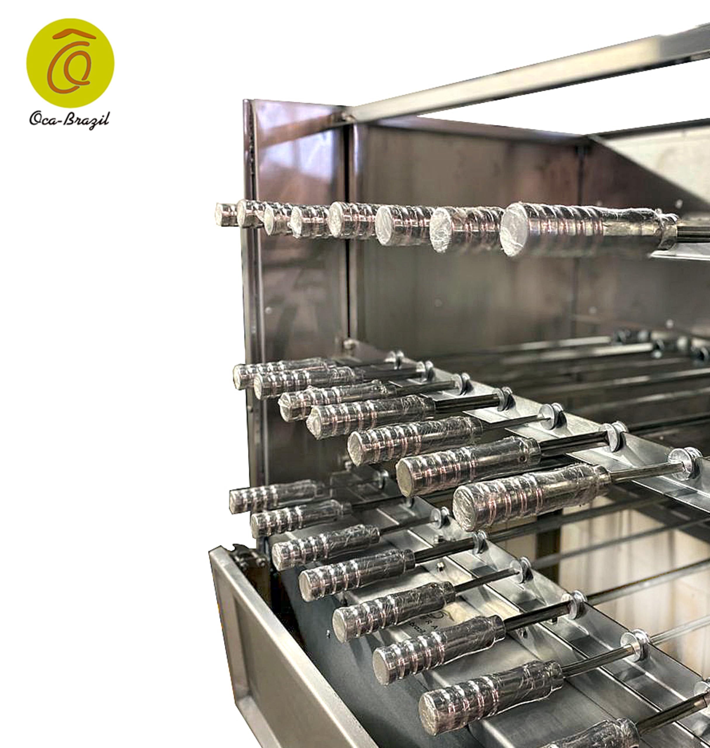 Brazilian Charcoal Grill for BBQ - 38 Skewers - NSF Certified - Professional Grade