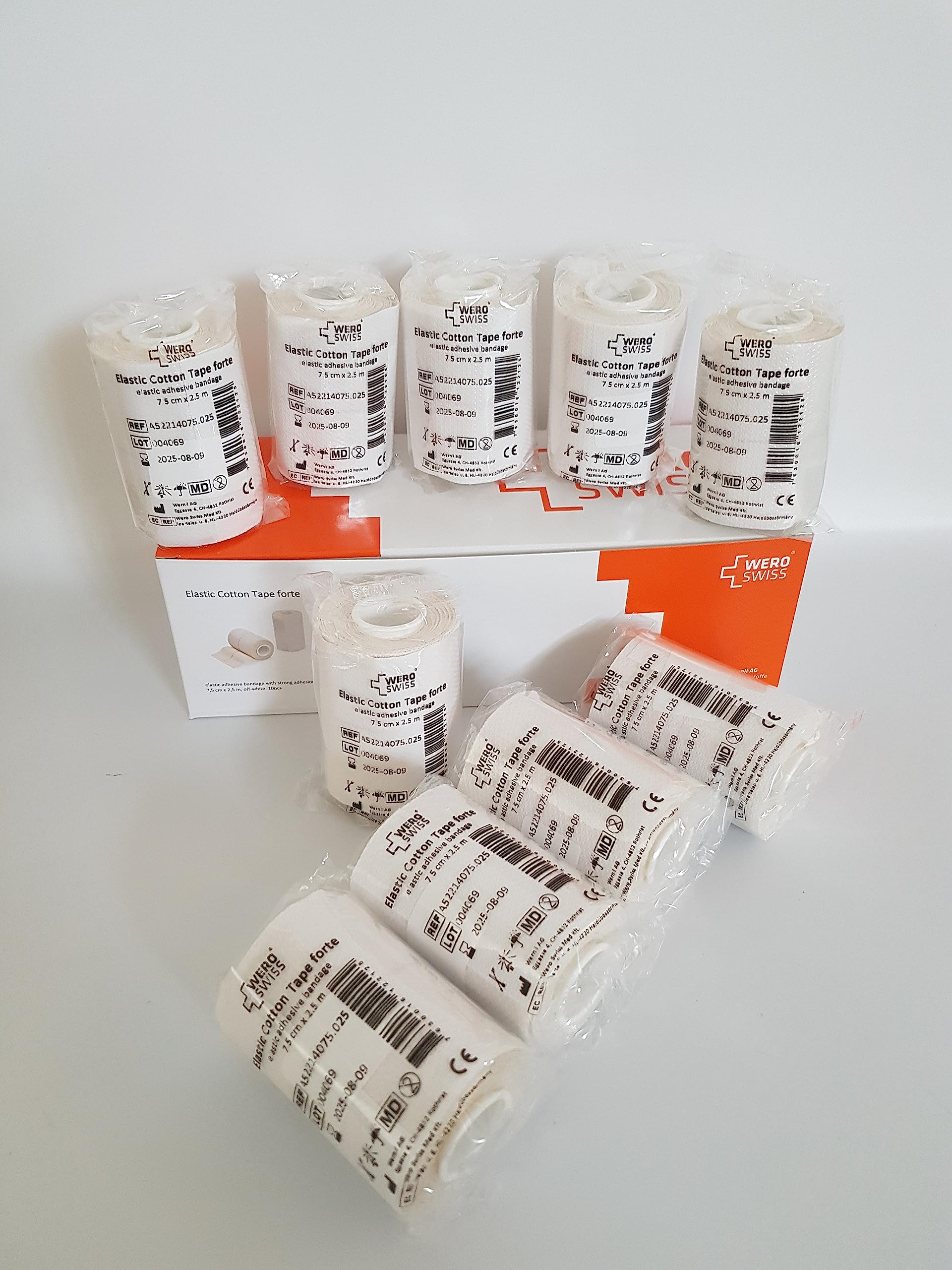 JPLAST BENDA ADESIVA ELASTICA (7,5 cm x 4,5 m, 10) TIPO TENSO