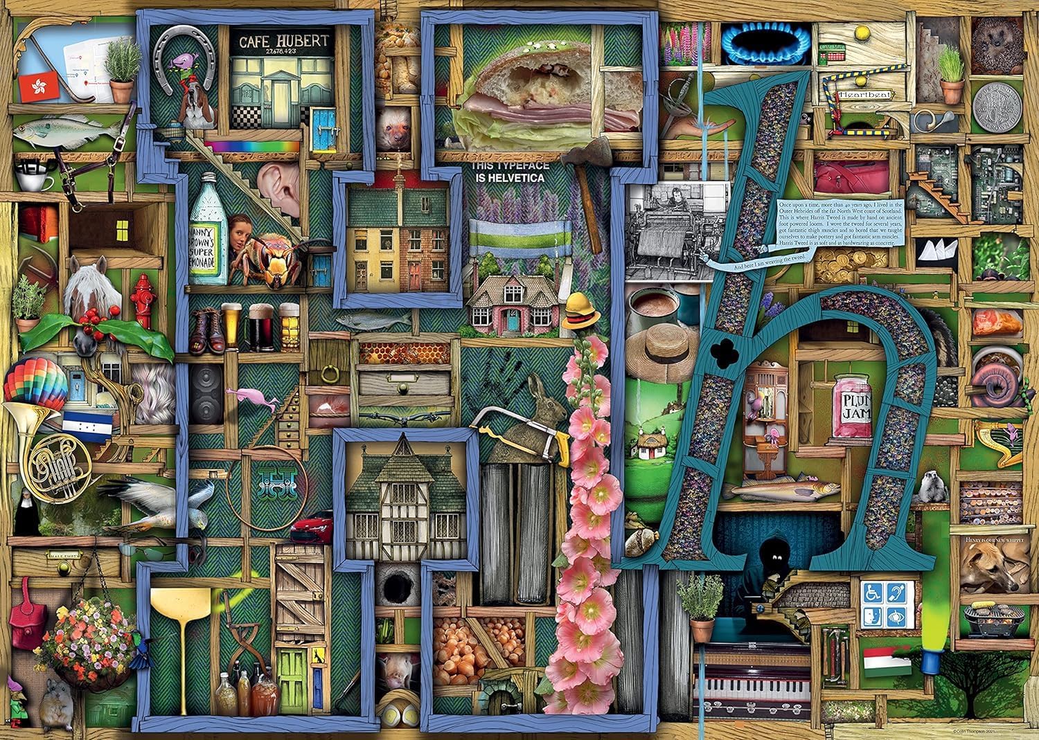 Ravensburger Colin Thompson - Awesome Alphabet "H" 1000 Piece Jigsaw Puzzles for Adults & Kids Age 12 Years Up