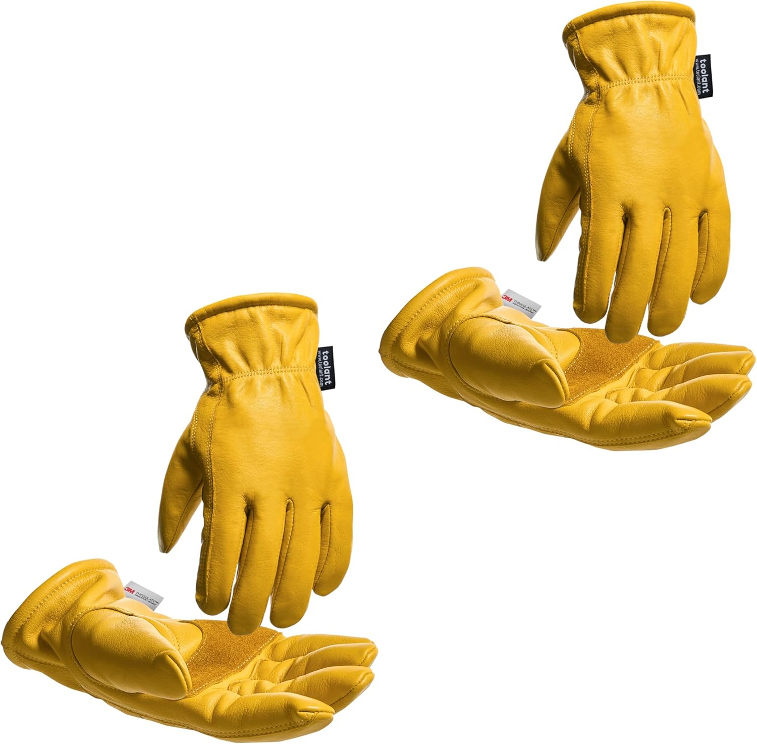 toolant Winter Work Gloves for Men, Insulated Leather with Water Resistance and Abrasion Protection for Cold Weather