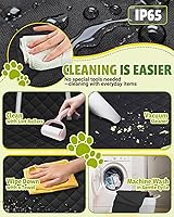 Vista 4 de Funda de asiento de coche para perros, funda de asiento para perros 600D resistente y duradera para asiento trasero, hamaca para perros 100%