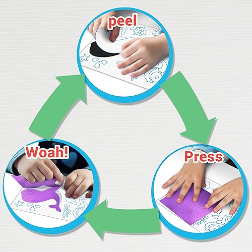 Miniatura 4 de Kits de manualidades de papel de aluminio para niños, animales mega juego de actividades divertidas sin desorden para niños, kits de manualidades de