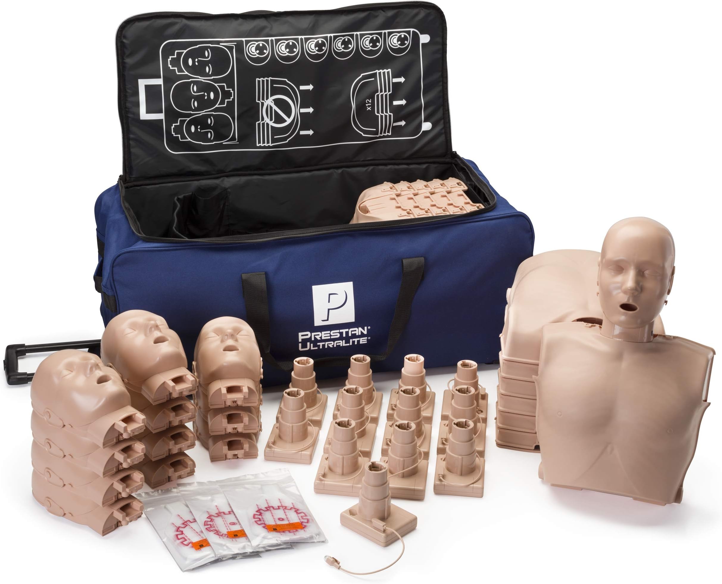 Prestan Ultralite Manikin with Feedback, Adult 12-Pack
