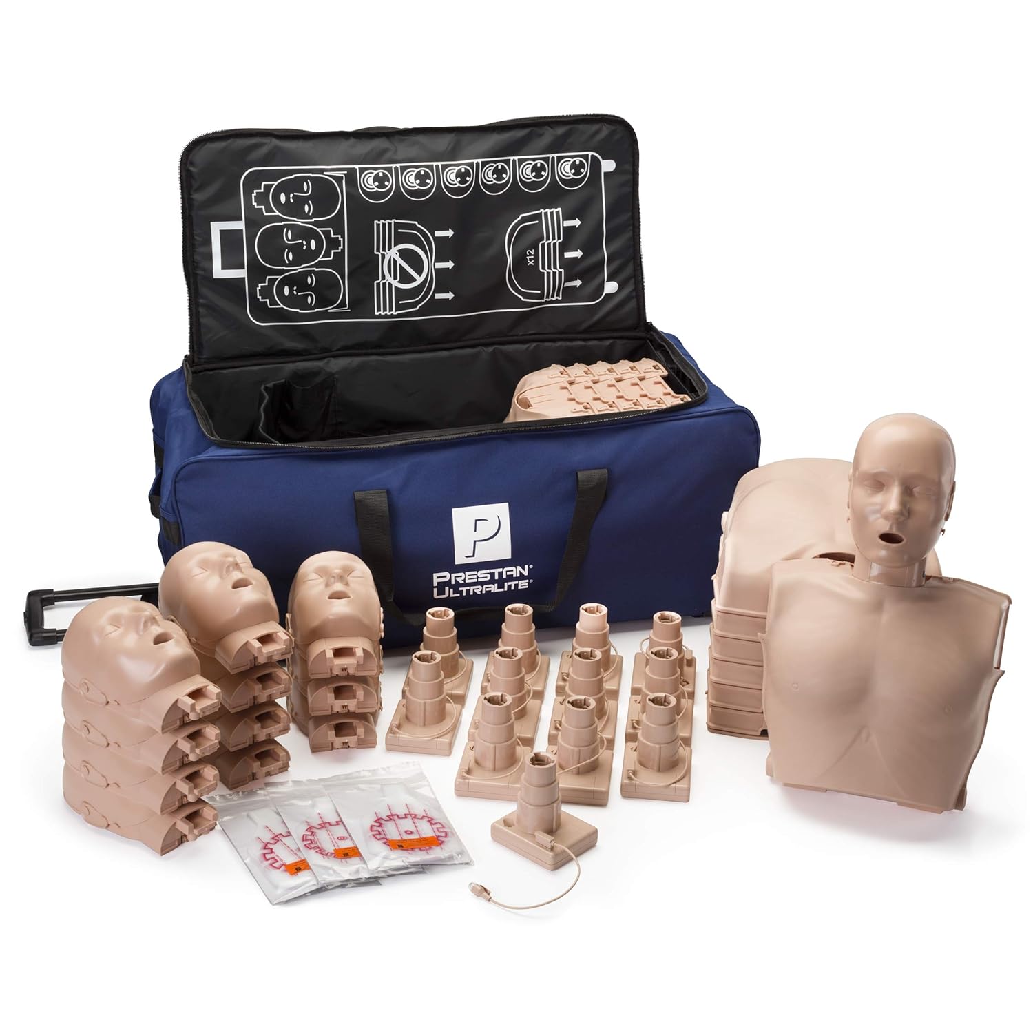 Prestan Ultralite Manikin with Feedback, Adult 12-Pack