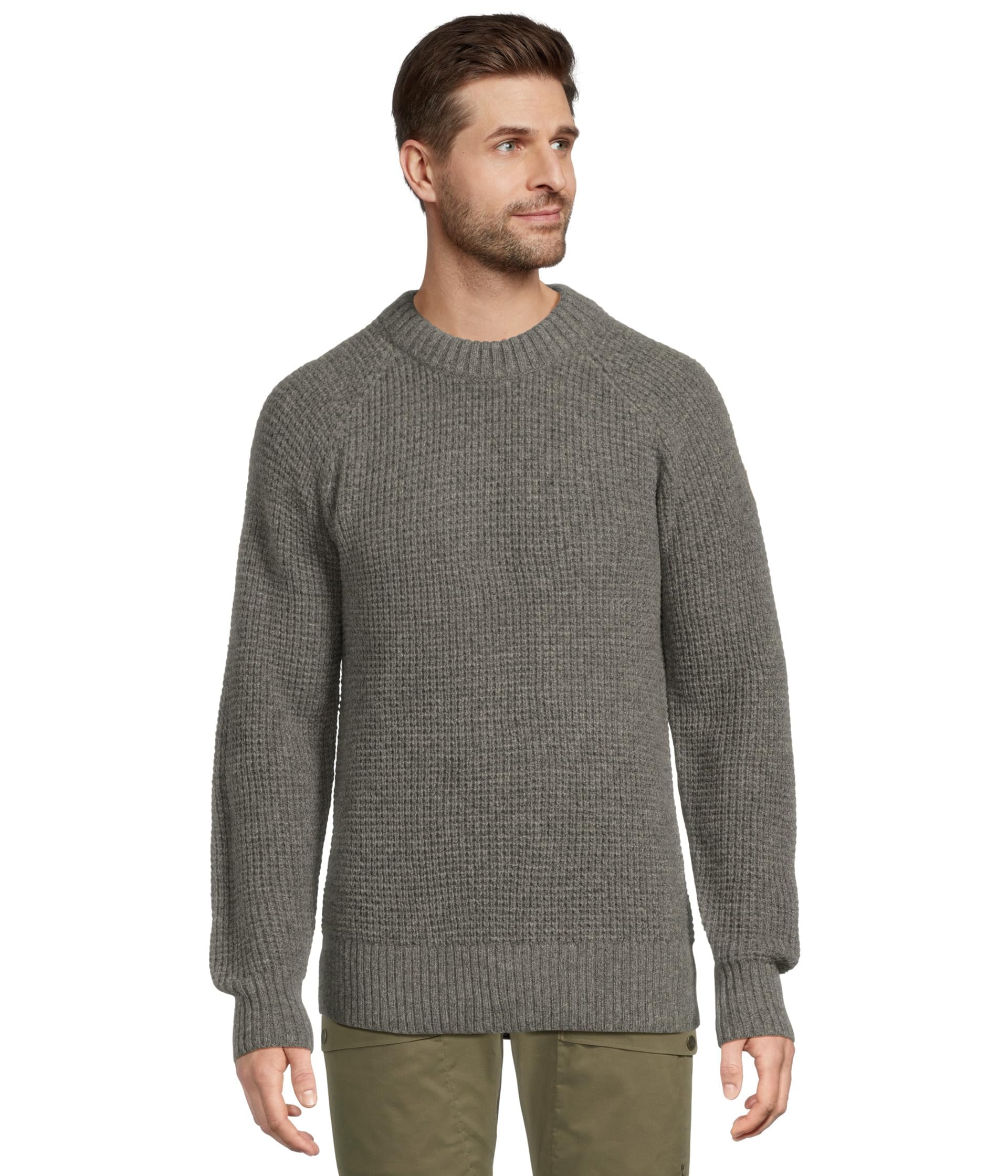 Fjällräven Men's Gray Övik Waffle Knit M, Grey, S, S