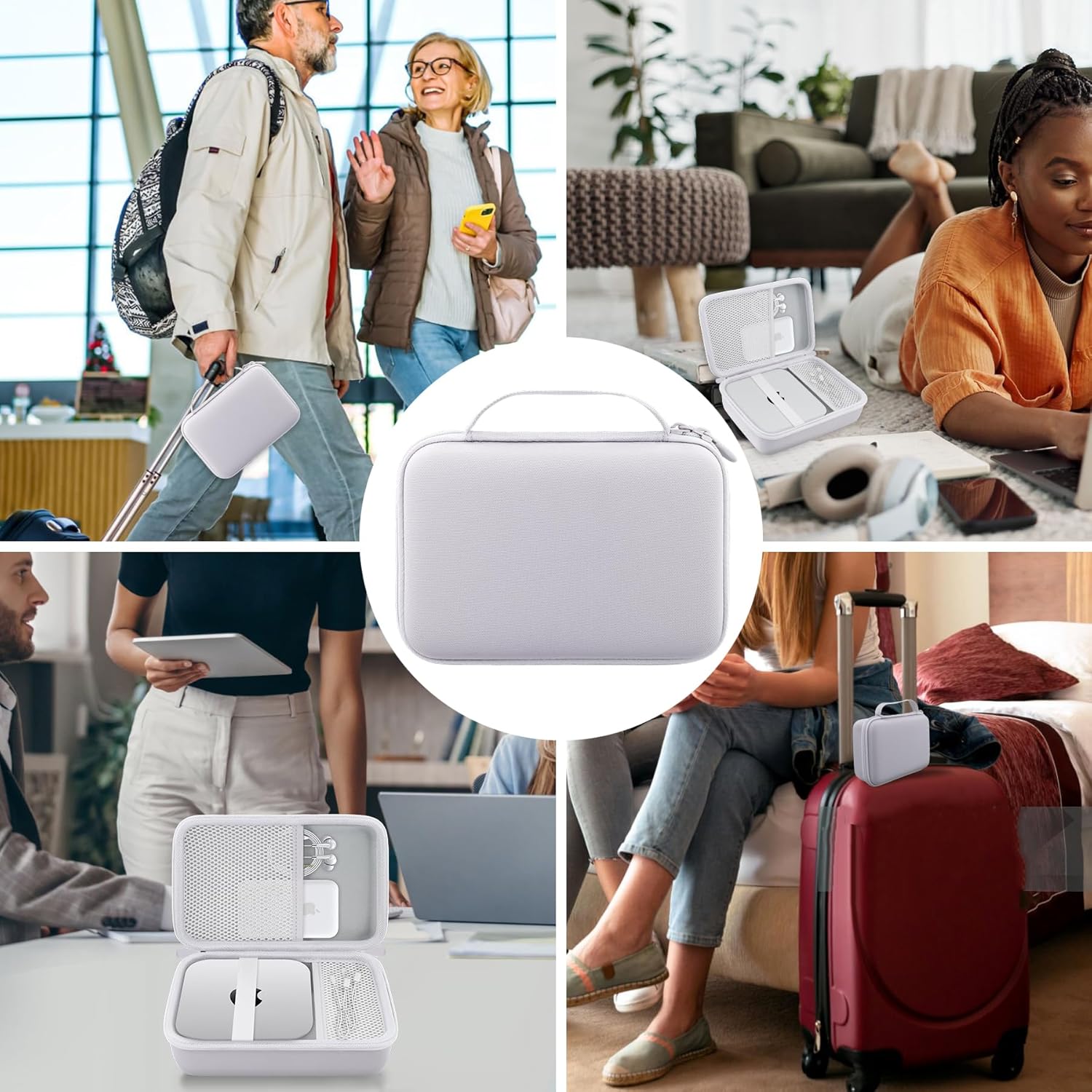 co2CREA Hard Case Compatible with Apple 2024 Mac Mini Desktop Computer M4 chip / M4 Pro chip (White Case) - Image 3