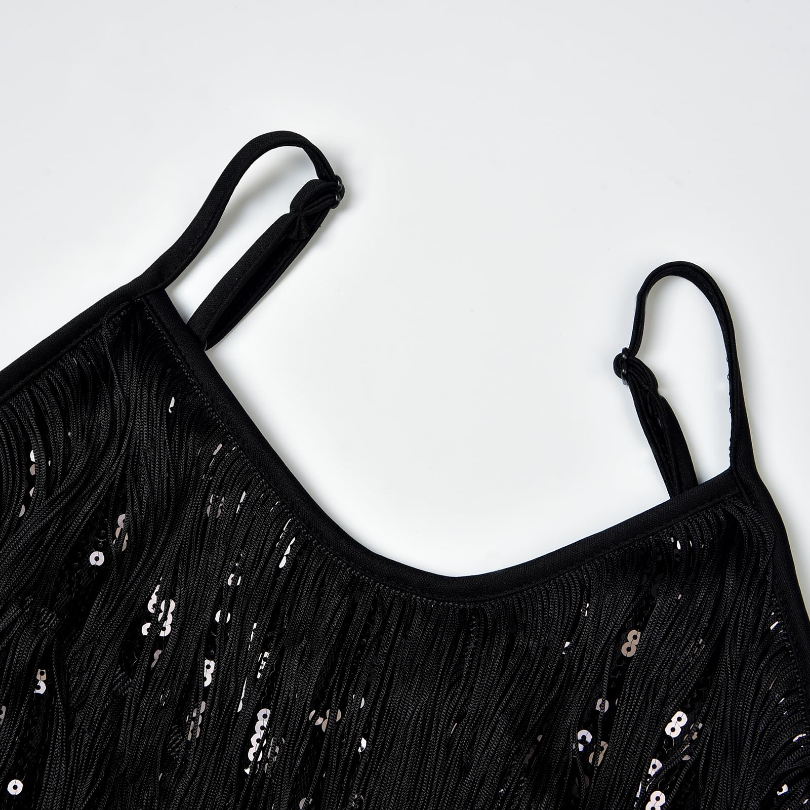 JerrisApparel Robe de soirée à franges style années 1920 pour femme