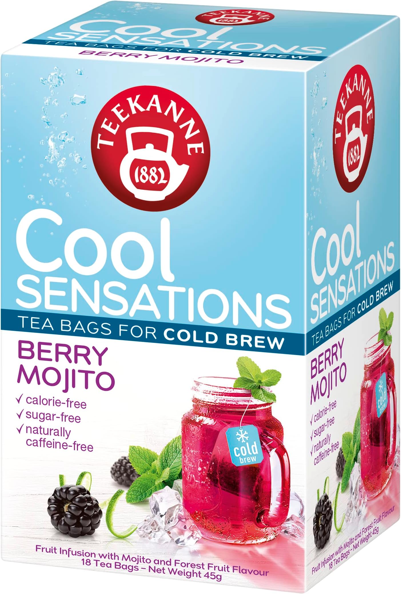 Cool Sensations Berry Mojito Tea 45g - Berry Flavor - Cold Water Preparation