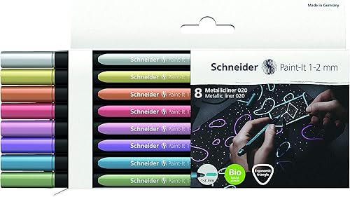 Miniatura 3 de Schneider Paint-It 020 - Revestimientos metálicos, 0.039-0.079 in, cartera, 8, varios colores (ML02011502)