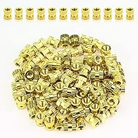 Vista 16 de 100 piezas de insertos de tuerca de latón, insertos roscados moleteados, piezas de incrustación, tuercas de incrustación, tuercas de latón de rosca