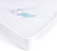 Mattress Protector Single Waterproof 90 x 190/200 cm Microfibre, Mattress Protector Soft Terry Towelling with Corners Hypoallergenic Anti-Dust Mite and Antibacterial White