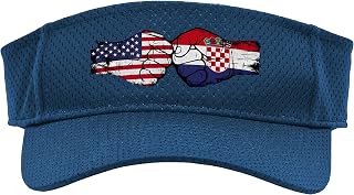 Croatia Flag American Flag Croatian Roots Hrvatska Sport Sun Visor