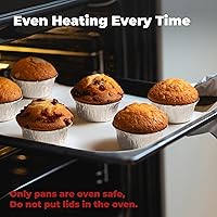 Vista 4 de Fit Meal Prep Paquete de 200 moldes desechables de papel de aluminio de 4 onzas con tapas, mini tazas de papel de aluminio para hornear, apto