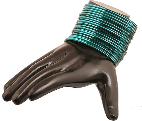 Miniatura 2 de Touchstone Colección de pulseras coloridas indias Bollywood estilo moderno bonito texturizado Color relleno de muñeca delgado diseñador joyería