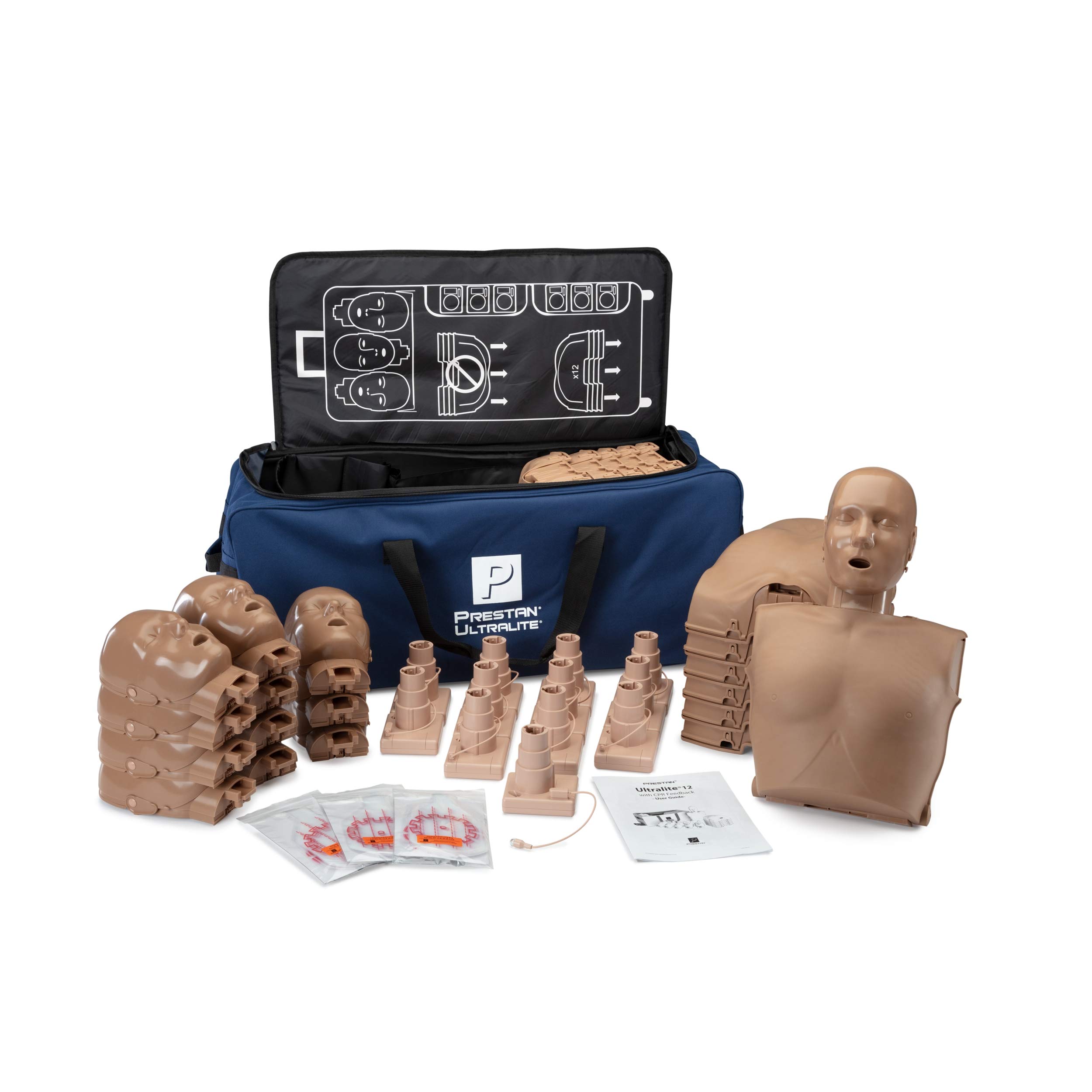 PrestanUltralite Manikin with Feedback, Adult 12-Pack, Dark Tone