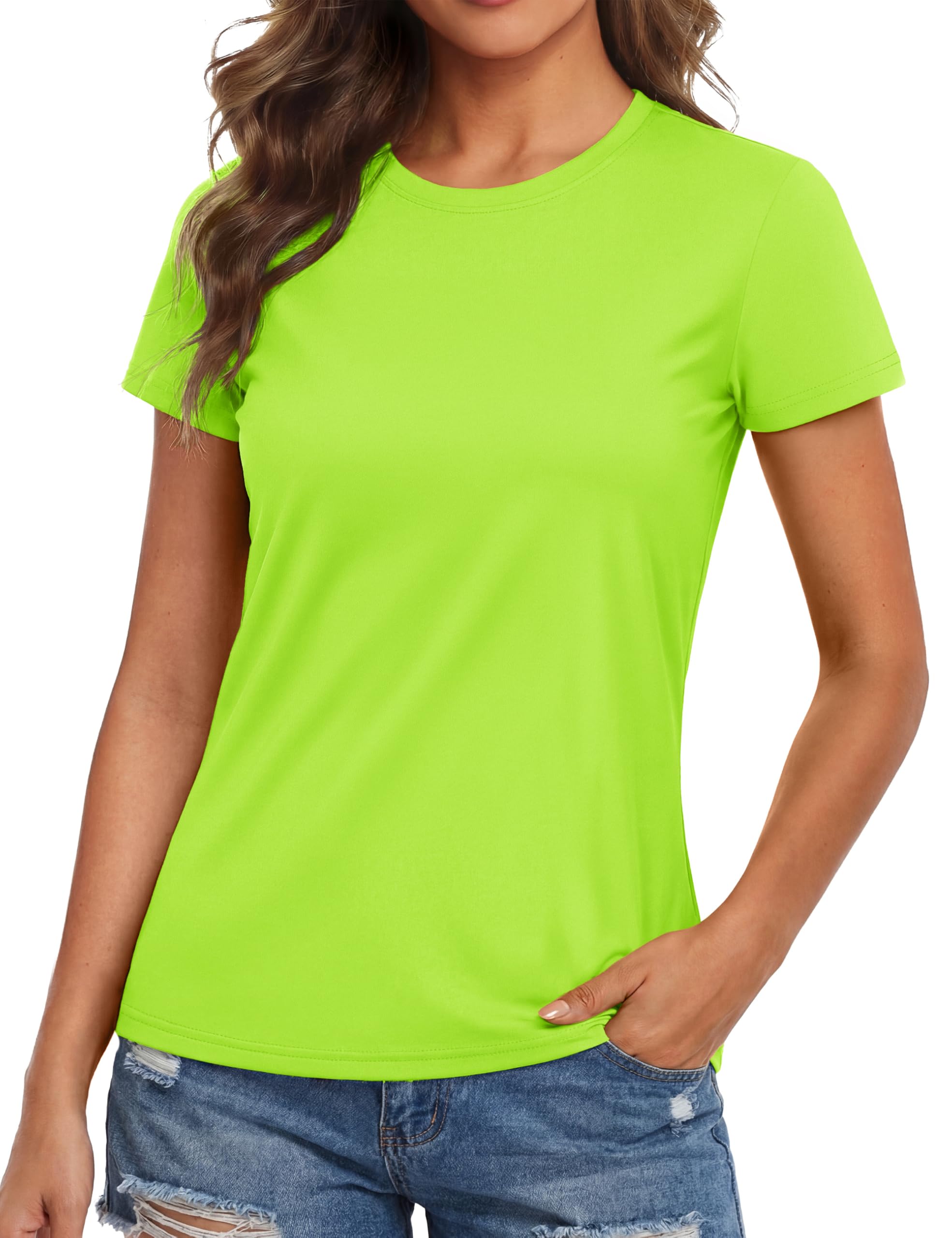 MAGCOMSEN Women's Workout Tops Short Sleeve Shirts UPF 50+ Quick Dry Athletic Sun Protection Rash Guard for Women