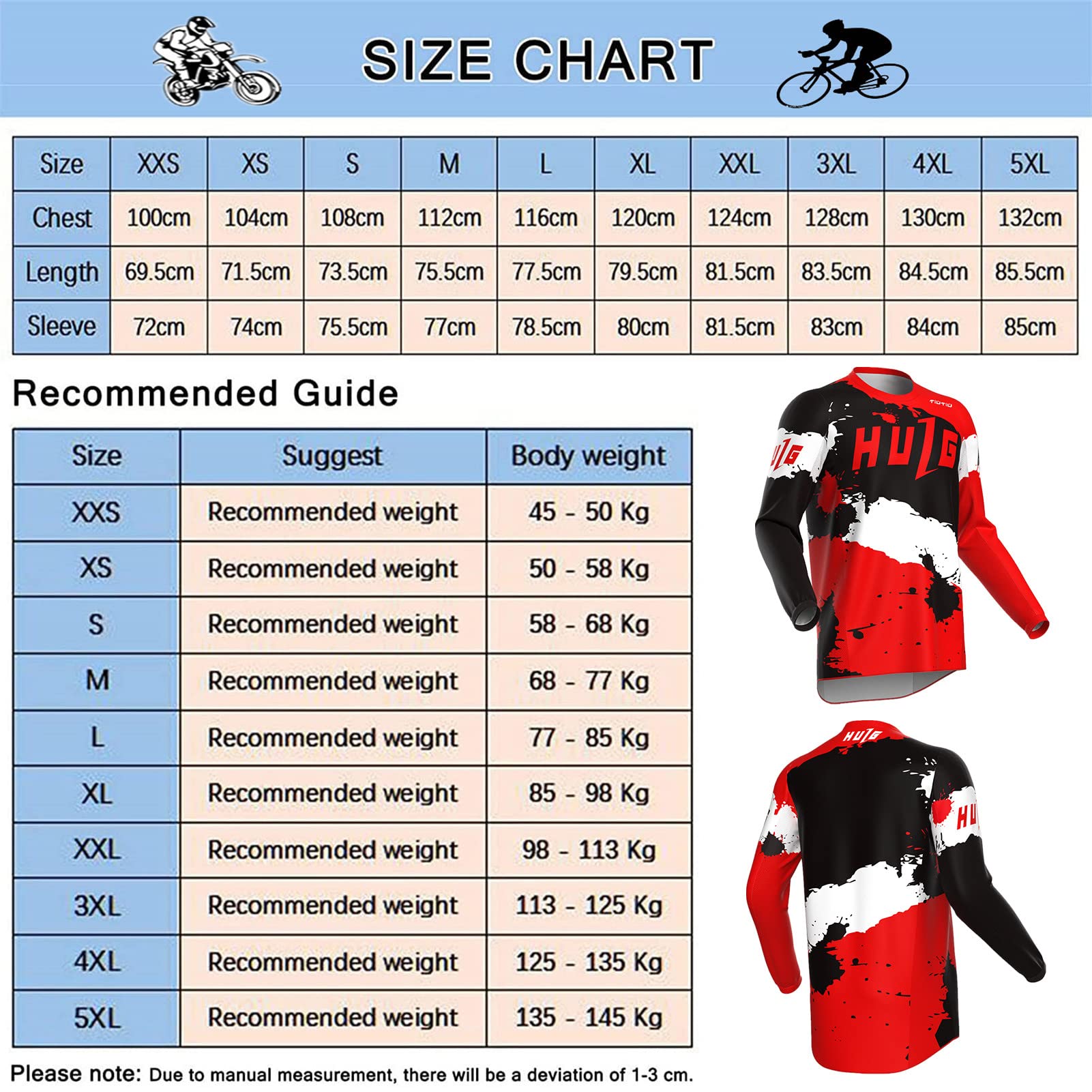 HULG Maillot VTT à Manches Longues Pour Hommes, Maillot De Descente, Vêtements De Vélo Pour Hommes Vêtements De Cyclisme/motocross Chemise De Vélo De Montagne VTT BMX (style-05,M)