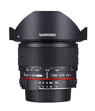 Samyang 8mm F3.5 UMC Fish-Eye CS II Photo Manual Camera Lens for Canon Mount