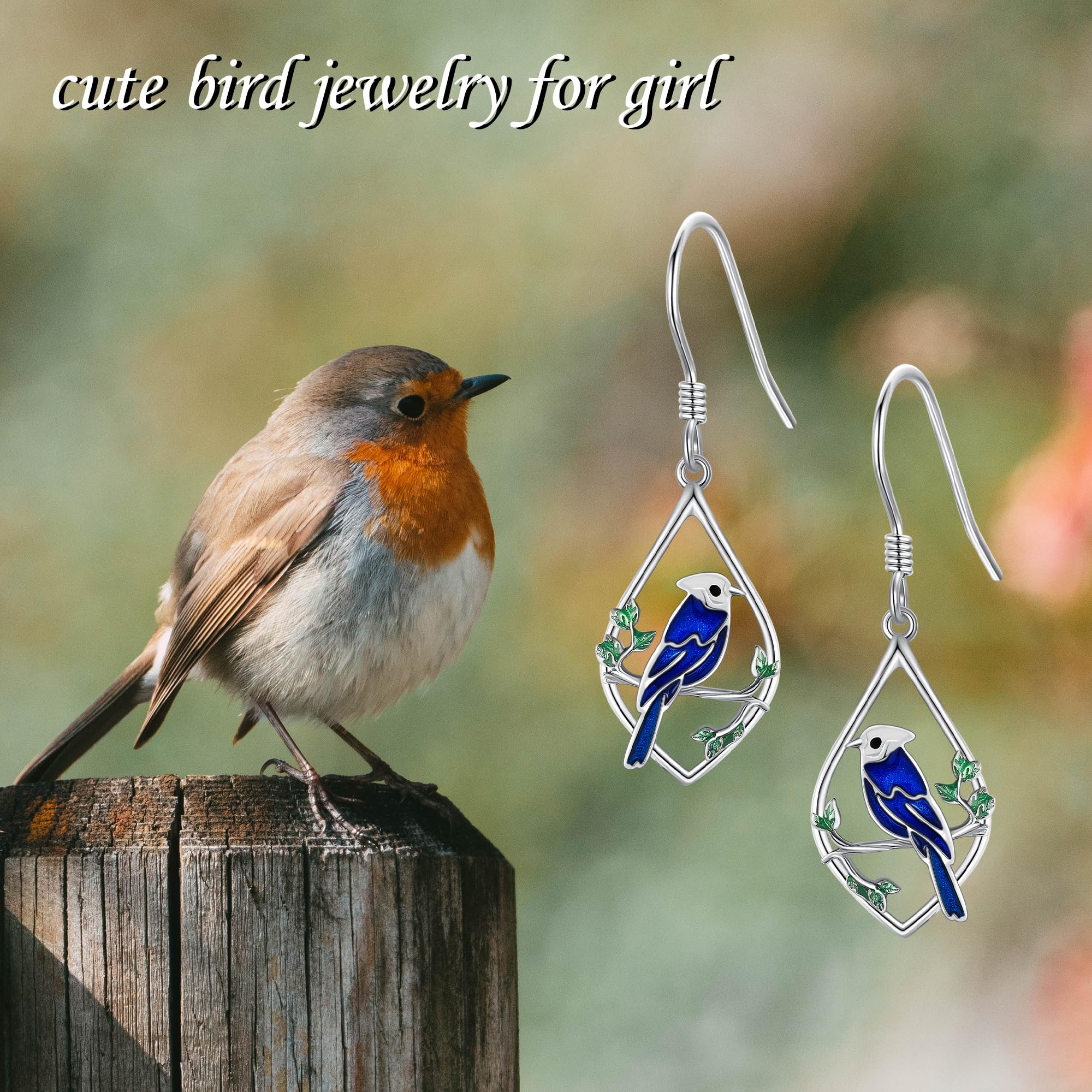 URONE Pendientes de plata de ley 925 con diseño de zorro, colibrí, flamenco, vaca, loro, joyería de animales, regalo para mujeres y niñas