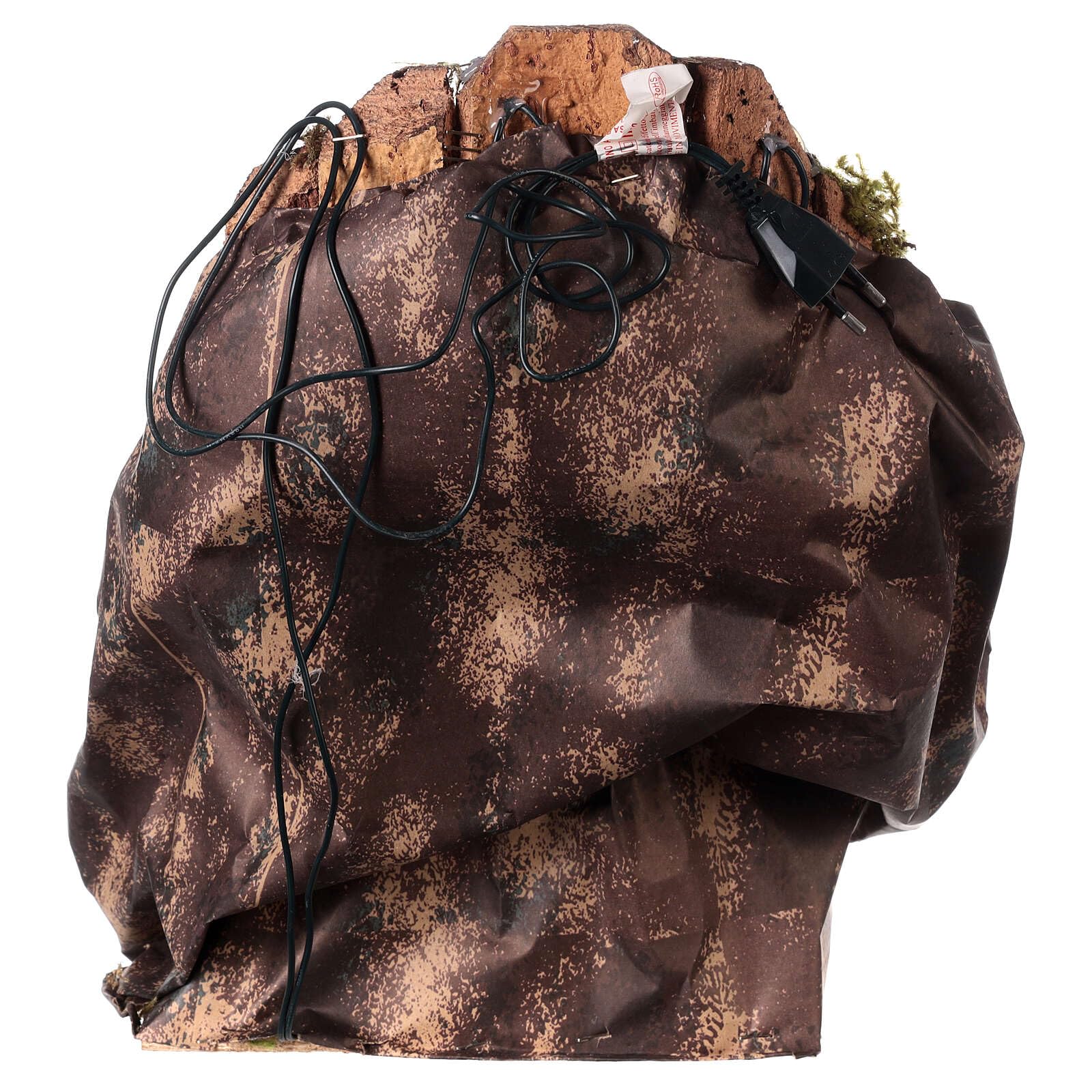 Holyart Presepe Napoletano: Borgo con grotta centrale e scalinata 35x25x25 cm