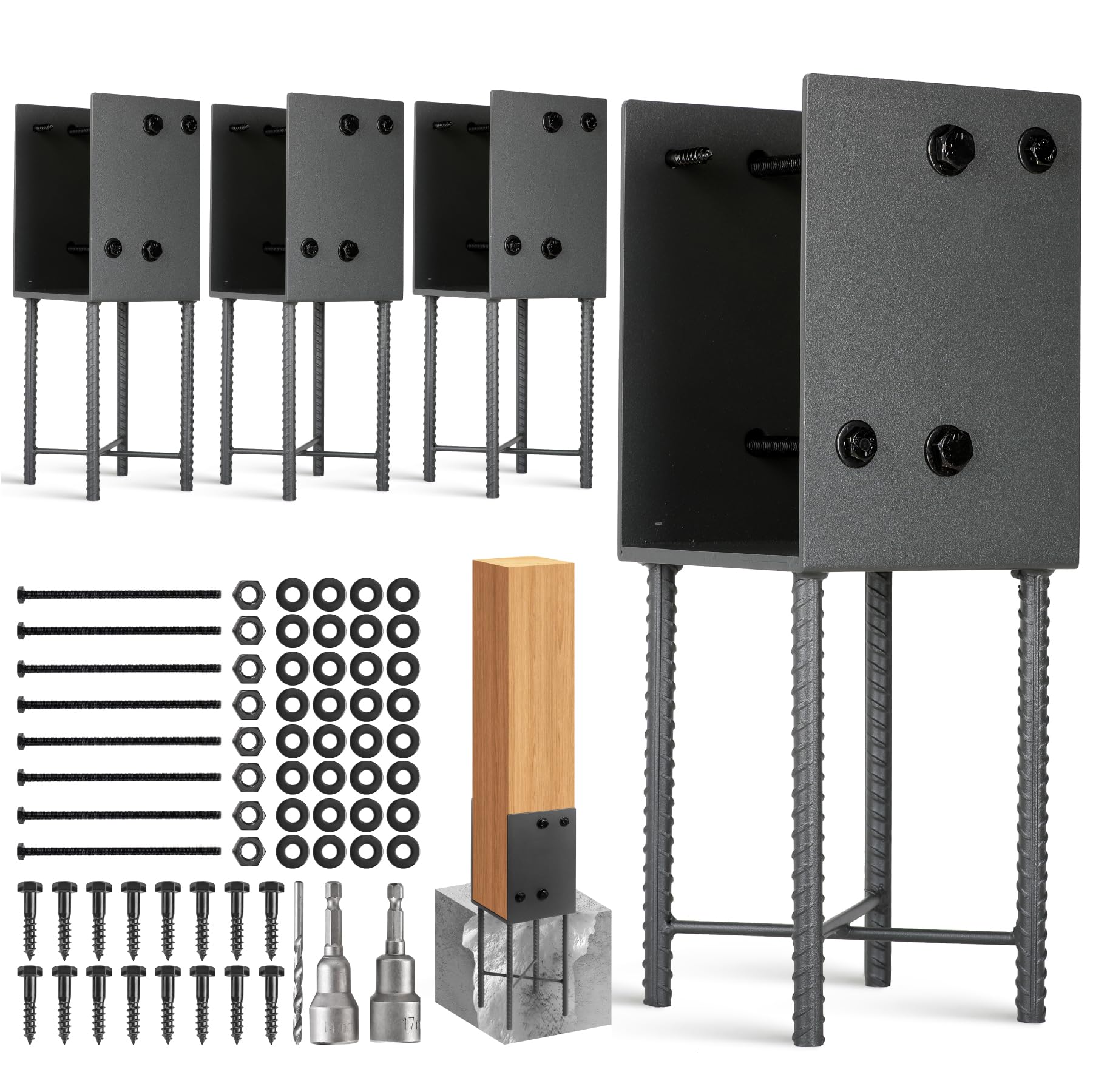 Soporte para postes de valla 6x6 en U 8