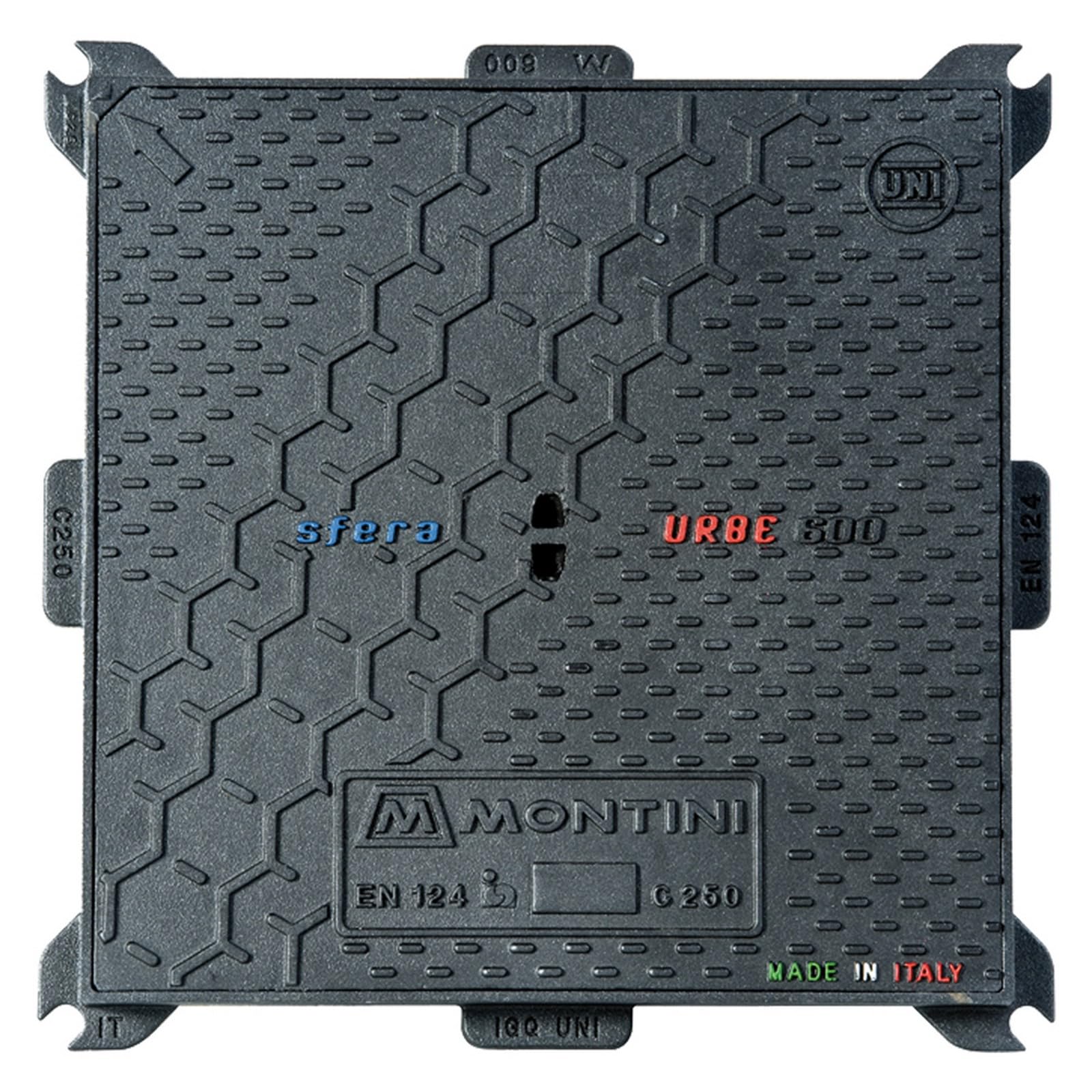1PEZZO CHIUSINO IN GHISA C250 URBE - 50 x 50 - Kg 21