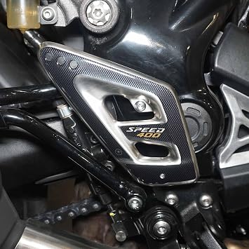 labelbike - 3D Stickers Decorations and Protections Motorcycle Door Sill Pegs Compatible with Triumph Speed 400