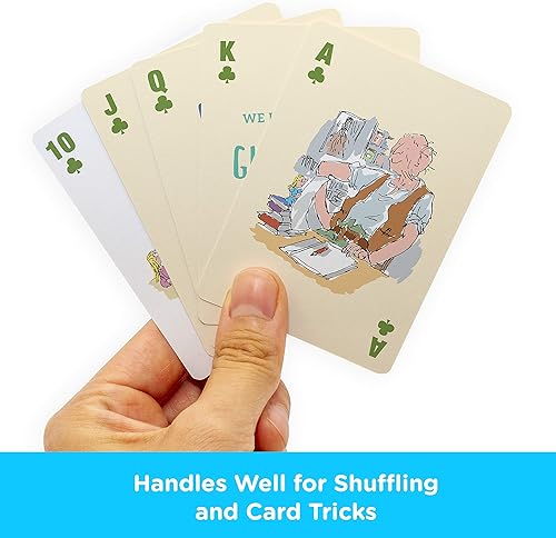 Miniatura 4 de AQUARIUS The BFG Playing Cards - Baraja de cartas con temática de Roald Dahl para tus juegos de cartas favoritos, mercancía y coleccionables de