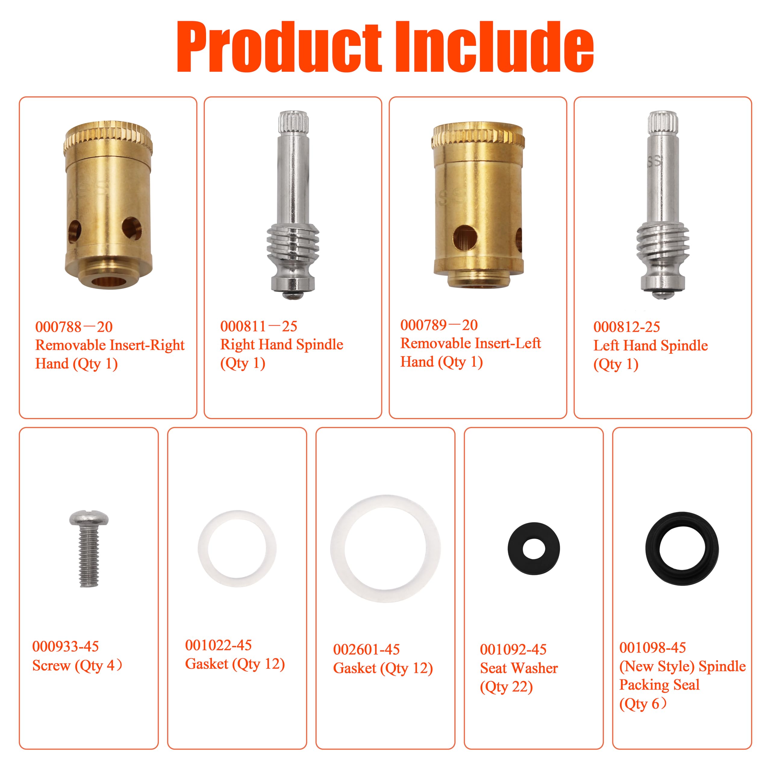 Repuesto para kit de piezas de trabajo T&S Brass B-6K para aireadores y adaptadores de grifo Eterna Cartr
