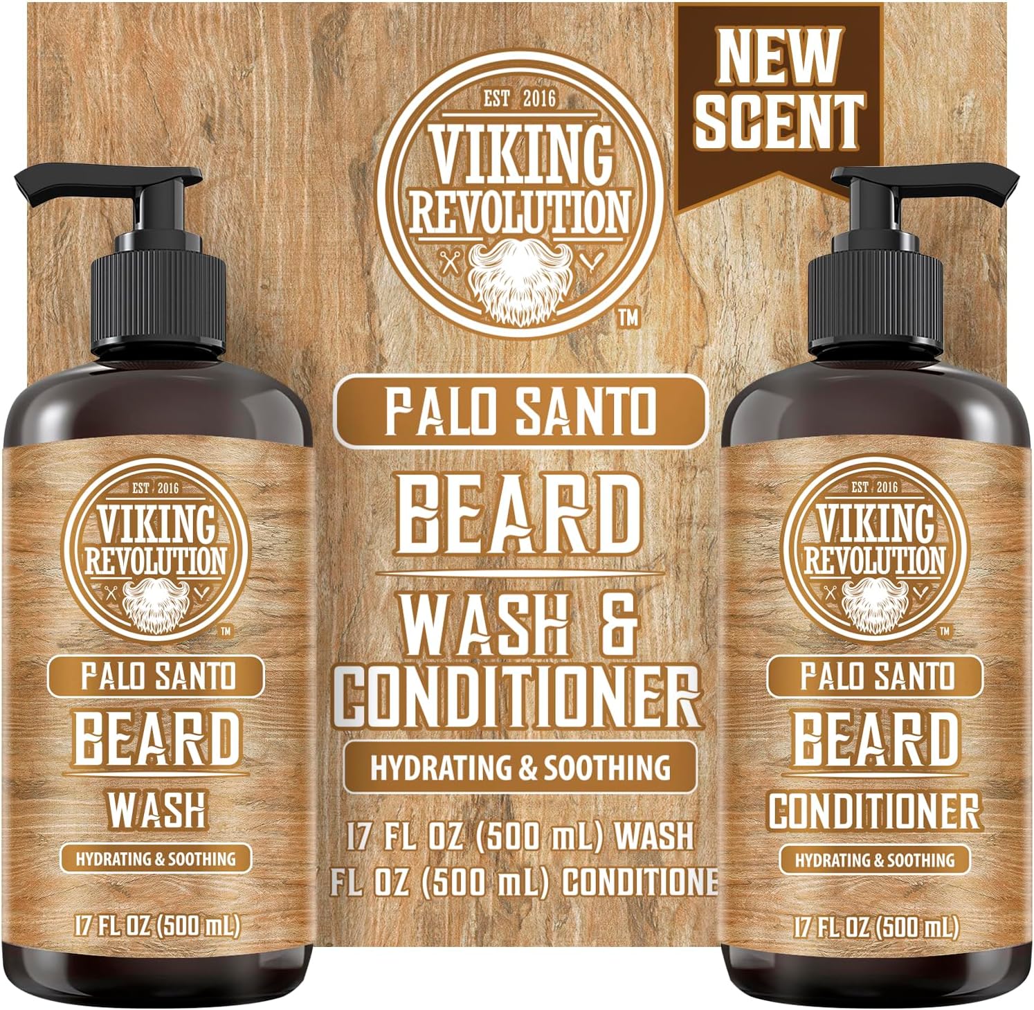Amazon.com : Viking Revolution Palo Santo Beard Wash and Beard ...