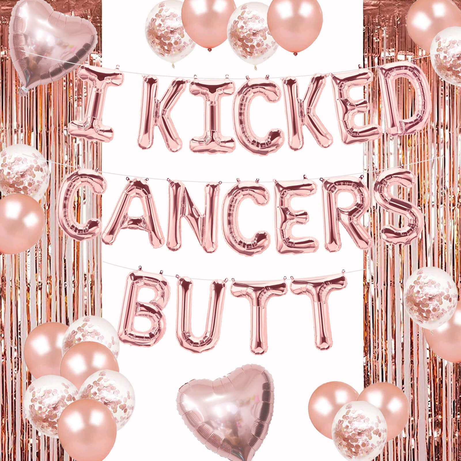 XXDecor I Kicked Cancers Butt Balloons Banner