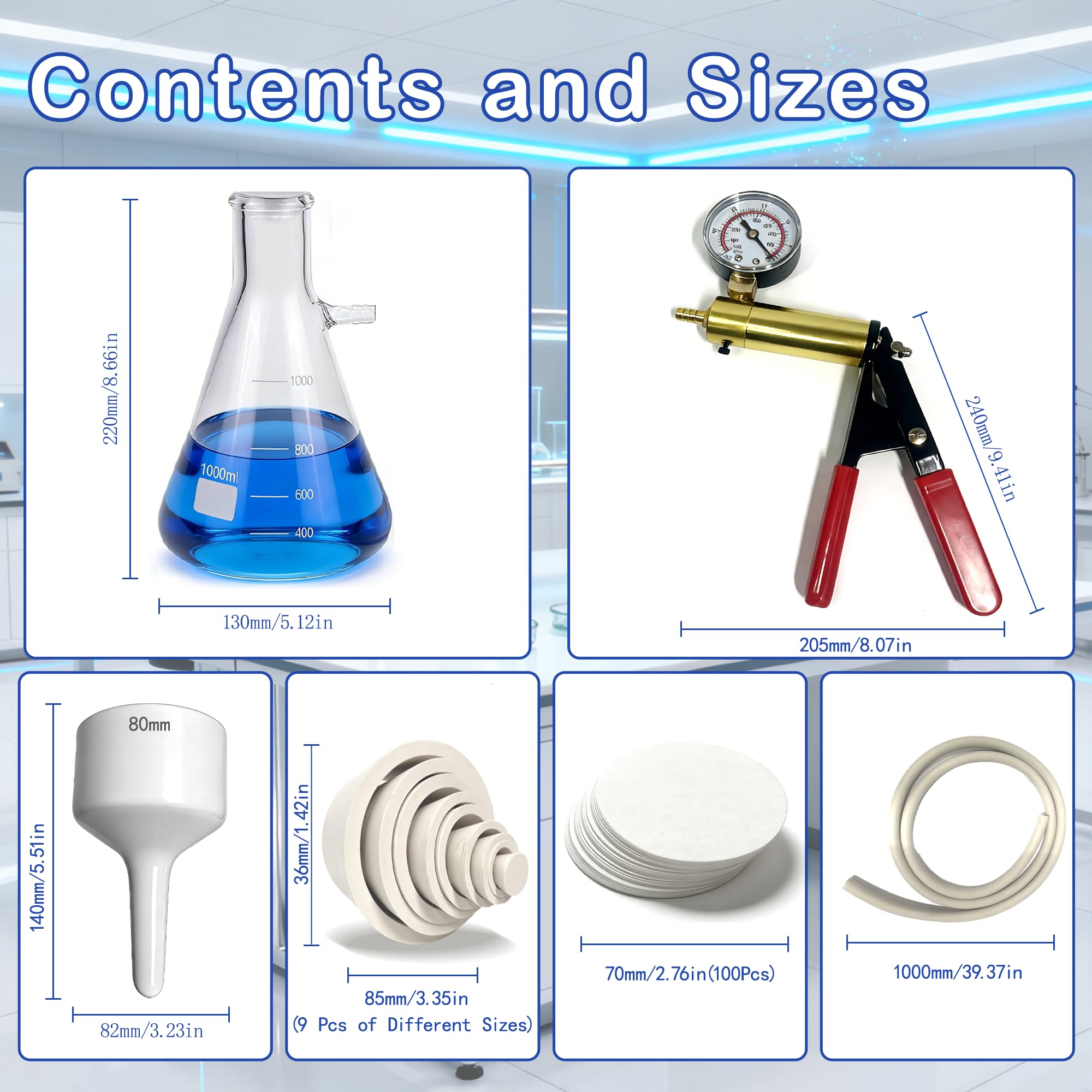 Buchner Funnel Kit - Filtration Made Easy -2 Buchner Funnel Kit - Filtration Made Easy -2
