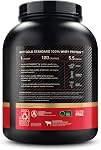 Optimum Nutrition Norme or 100% Poudre de protéines de lactosérum 2.270g - Crème glacée à la vanille - 73 portions (l'emballage peut varier)