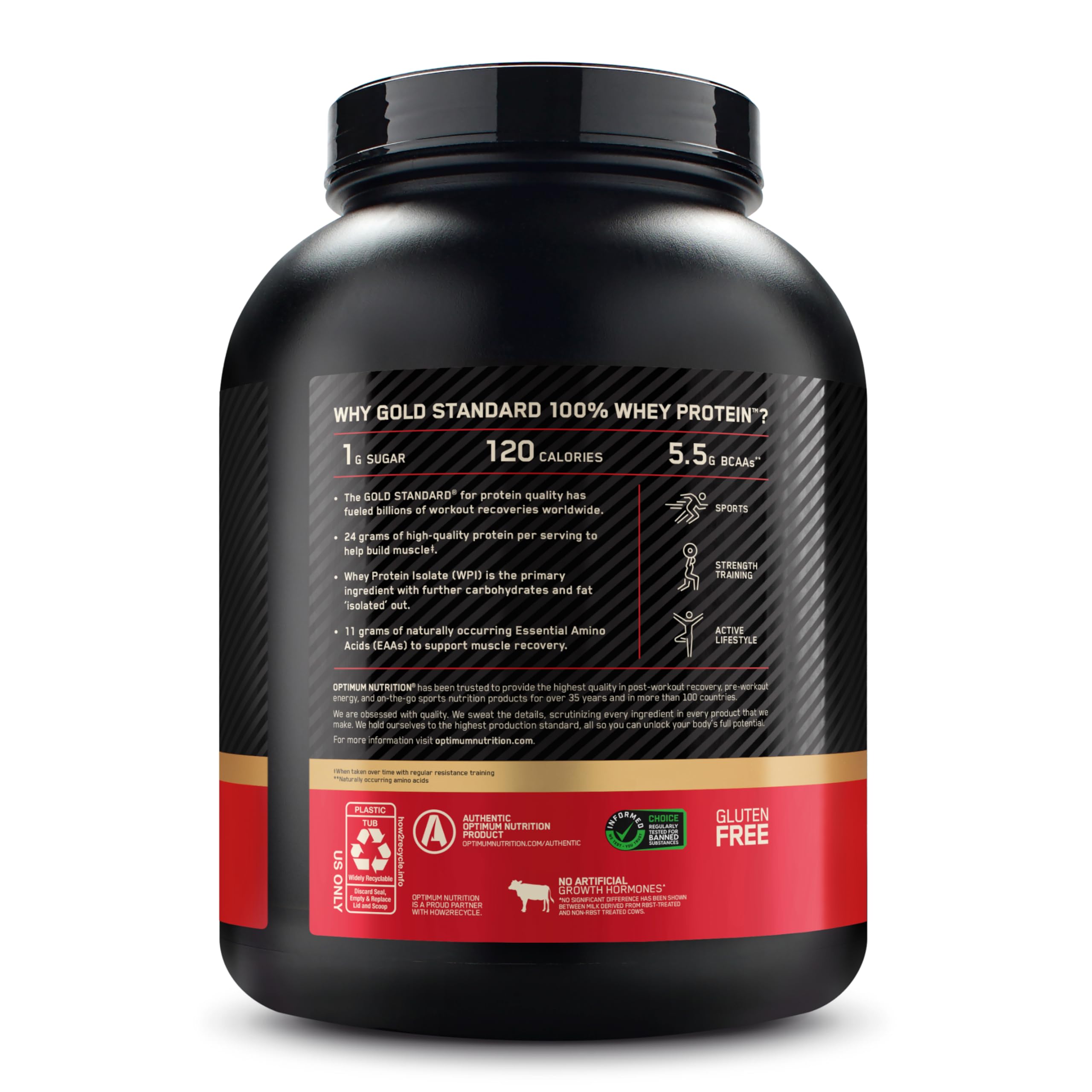 Optimum Nutrition Gold Standard Whey Protein Powder, Vanilla Ice Cream, 5LB — Amazon image 11