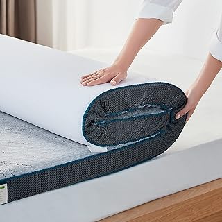 Memory Foam Mattress Topper Twin, 3-Inch Memory Foam Mattress Topper Twin Size, Gel Infused with Removable Cover, 2-Layer Ventilated Design, CertiPUR-US Certified