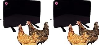 Cozy Products Safe Chicken Coop Pet Heater 200W Flat Panel Technology, One Size, Black (Pack of 2)