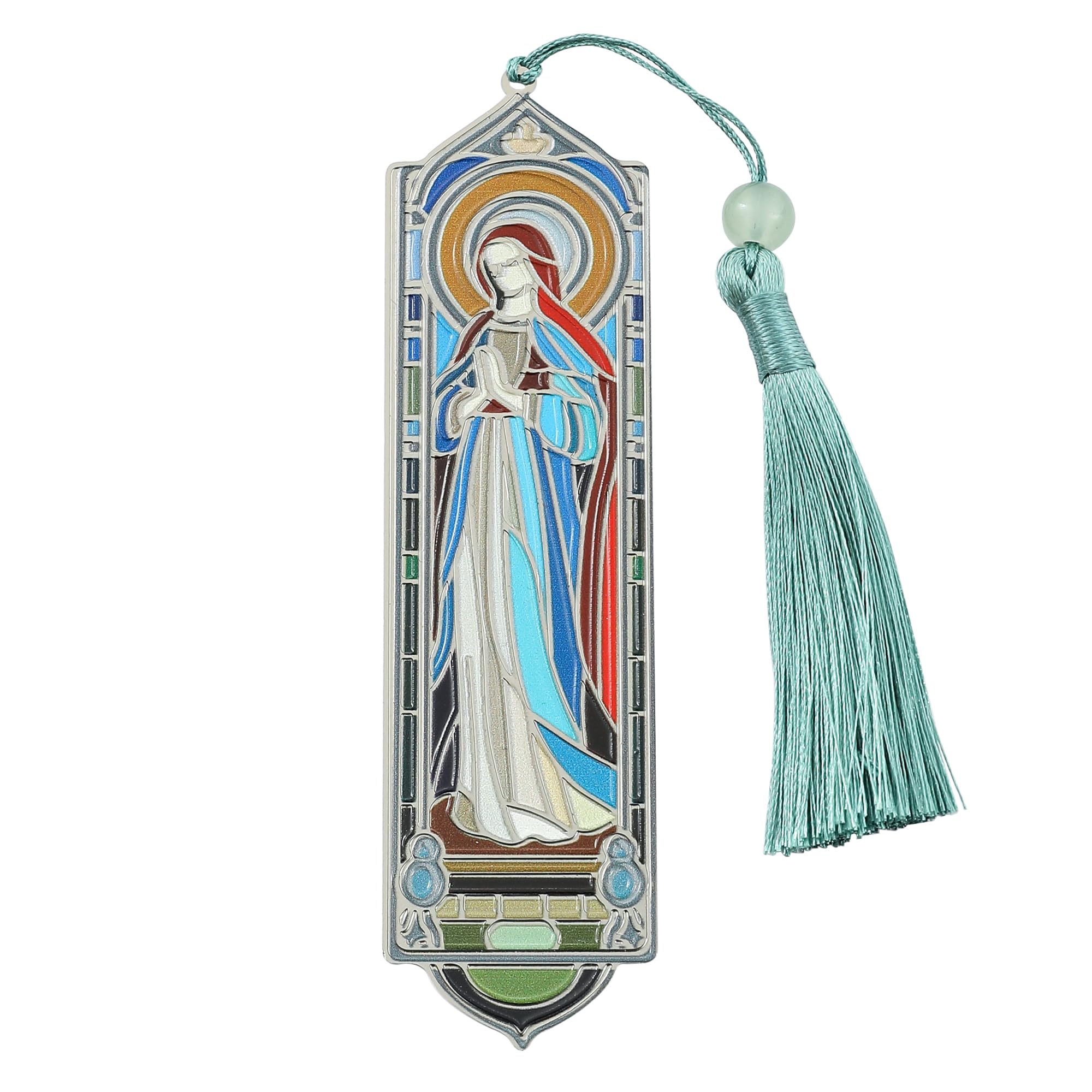 Divine Virgin Mary Bookmark with Tassel - Exquisite Design Book Marks for Women Men, Gift for Book Lovers