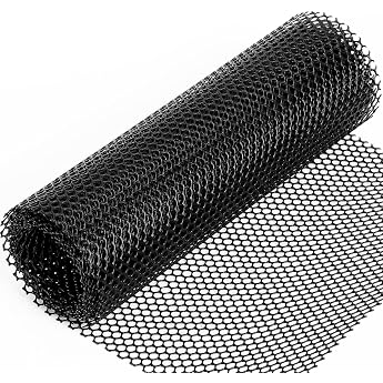 Plastic Mesh Plastic Fence Poultry Fence for Poultry Garden Balcony Protective Net Breeding Net with 25 Pieces Nylon Cable Ties Black 0.3 mx 3 m