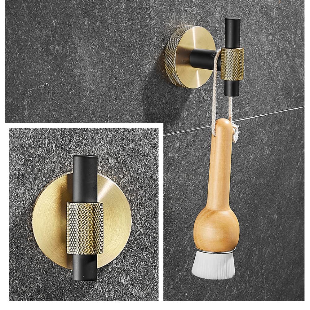Set de Accesorios de baño, Accesorios de baño, Gancho Negro para Bata, toallero, Barra, Estante, Soporte de Papel tisú para estantería, Soporte para Cepillo de Dientes