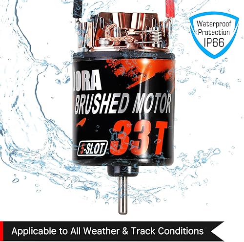 Miniatura 4 de INJORA Motor cepillado 540 impermeable 5 ranuras 33T para escala 110 modelo RC de coche camión sobre orugas INM10