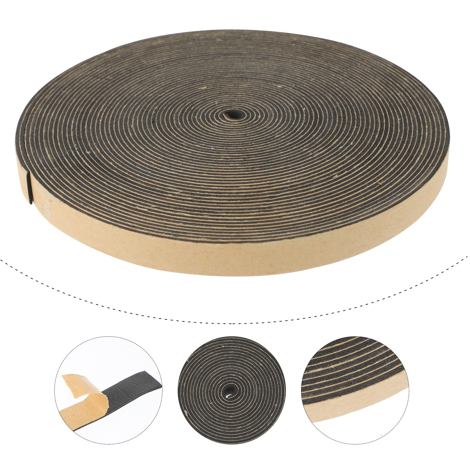 Ciieeo Bande de Mousse Ruban d'Étanchéité 10 Mètres 12 MM pour Haut-Parleur Isolation Acoustique Adhésive