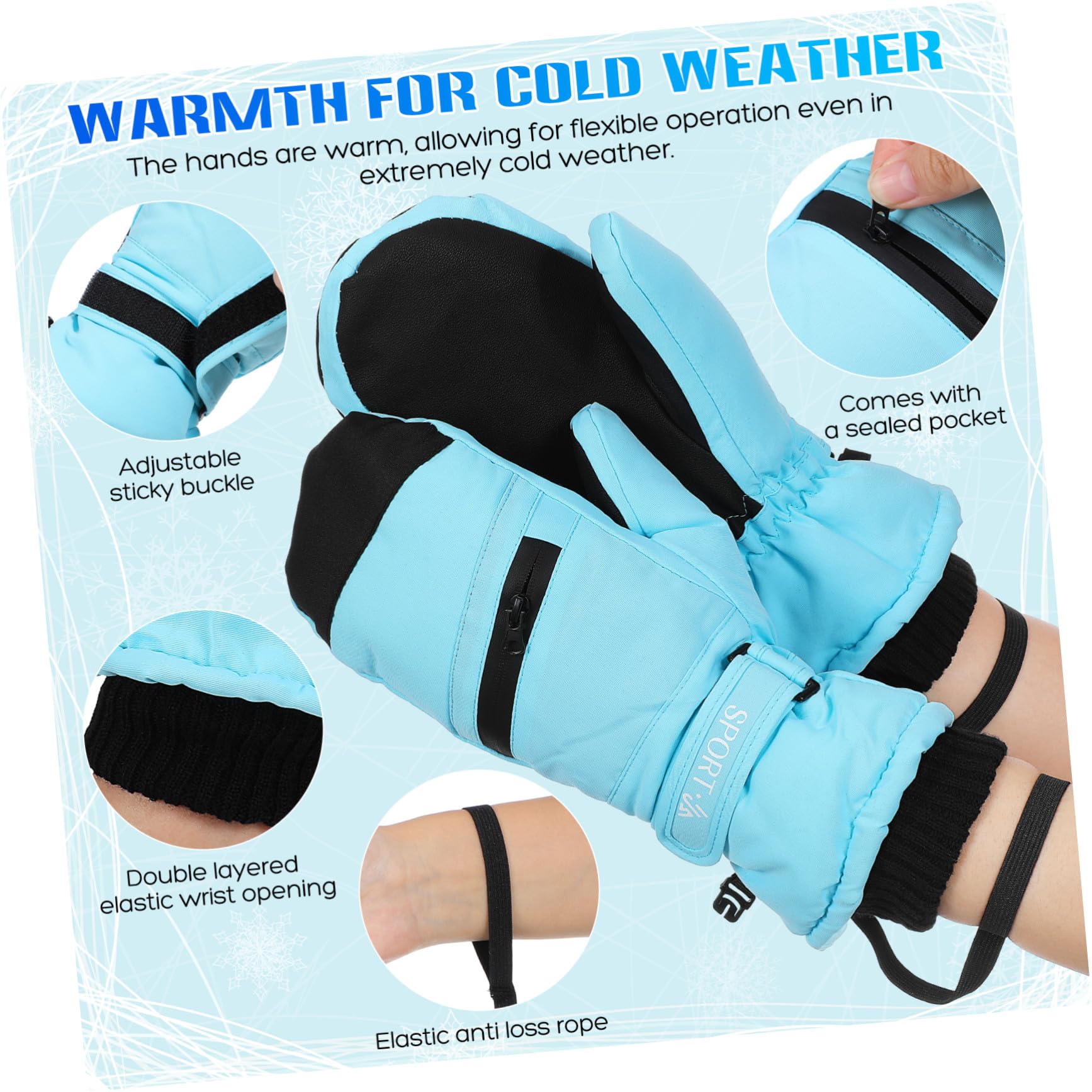WOONEKY Guantes Térmicos Impermeables para Invierno Táctiles y Cortavientos Cálidos y Cómodos para Hombres y Mujeres Talla XL