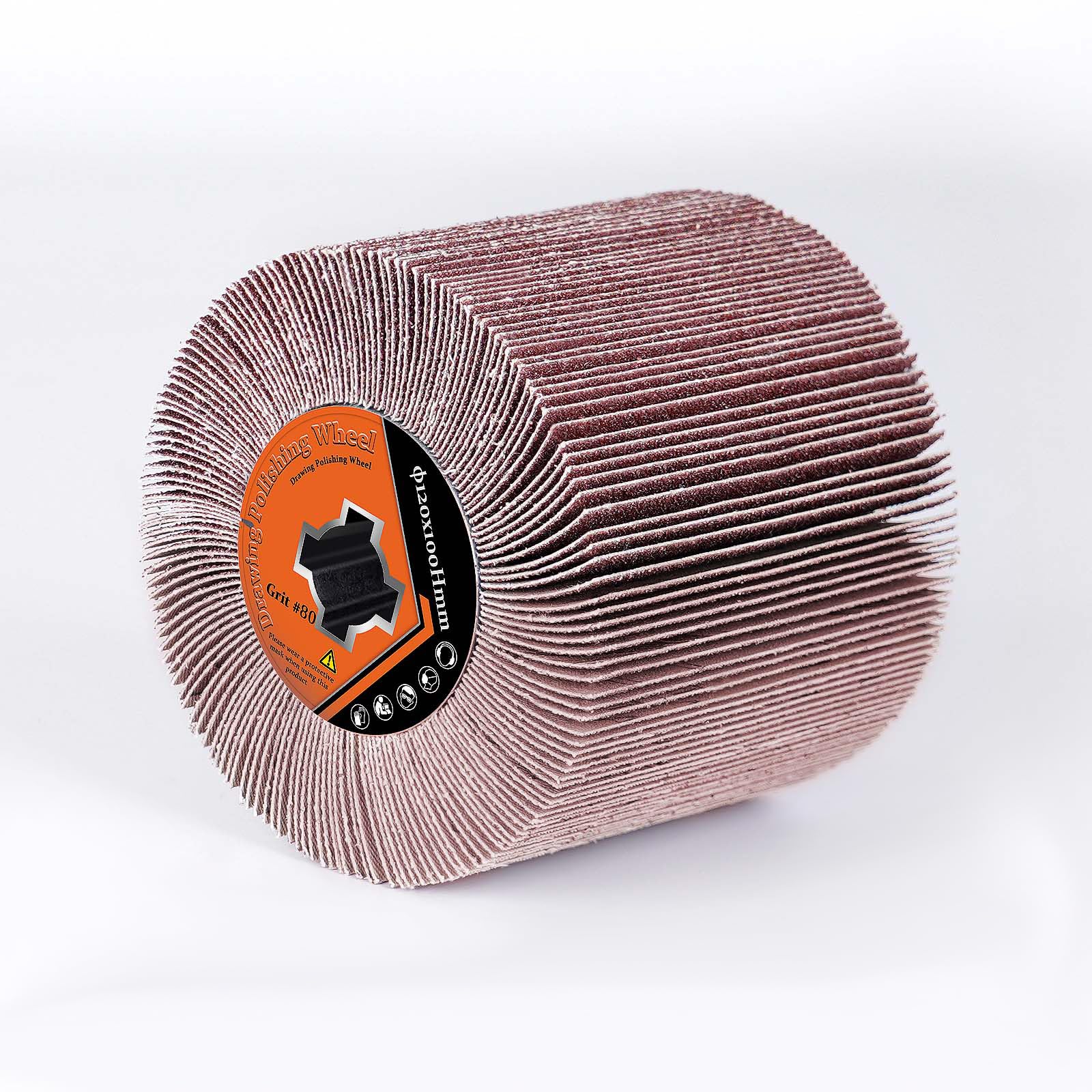80 Grit Sanding Roller Brush, Synthetic Fibre Brush for Satin Machine Polishing Brush Sanding Roller for Wood Metal