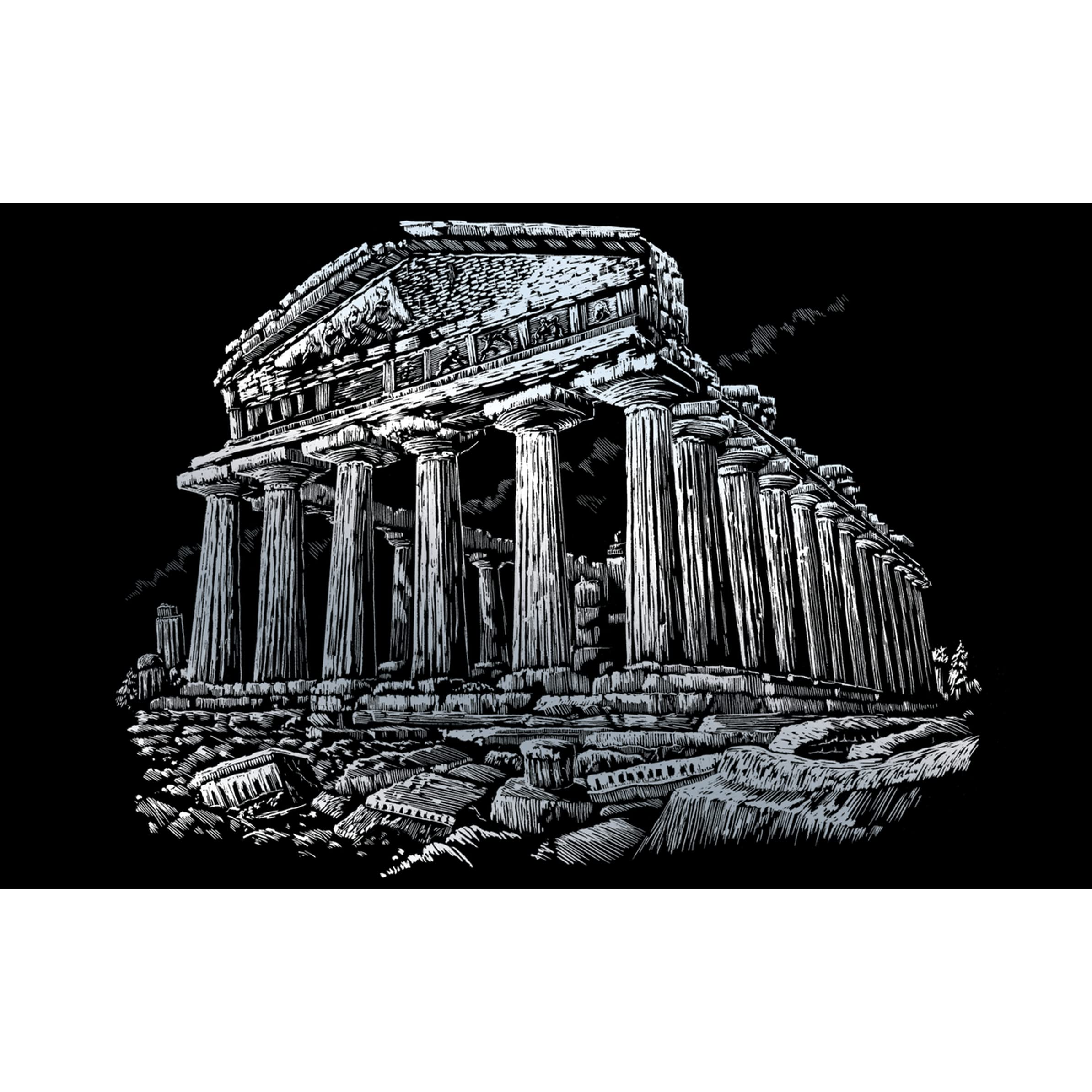 Pracht Creatives Hobby 4674-28291 Scratch Painting kit, Parthenon