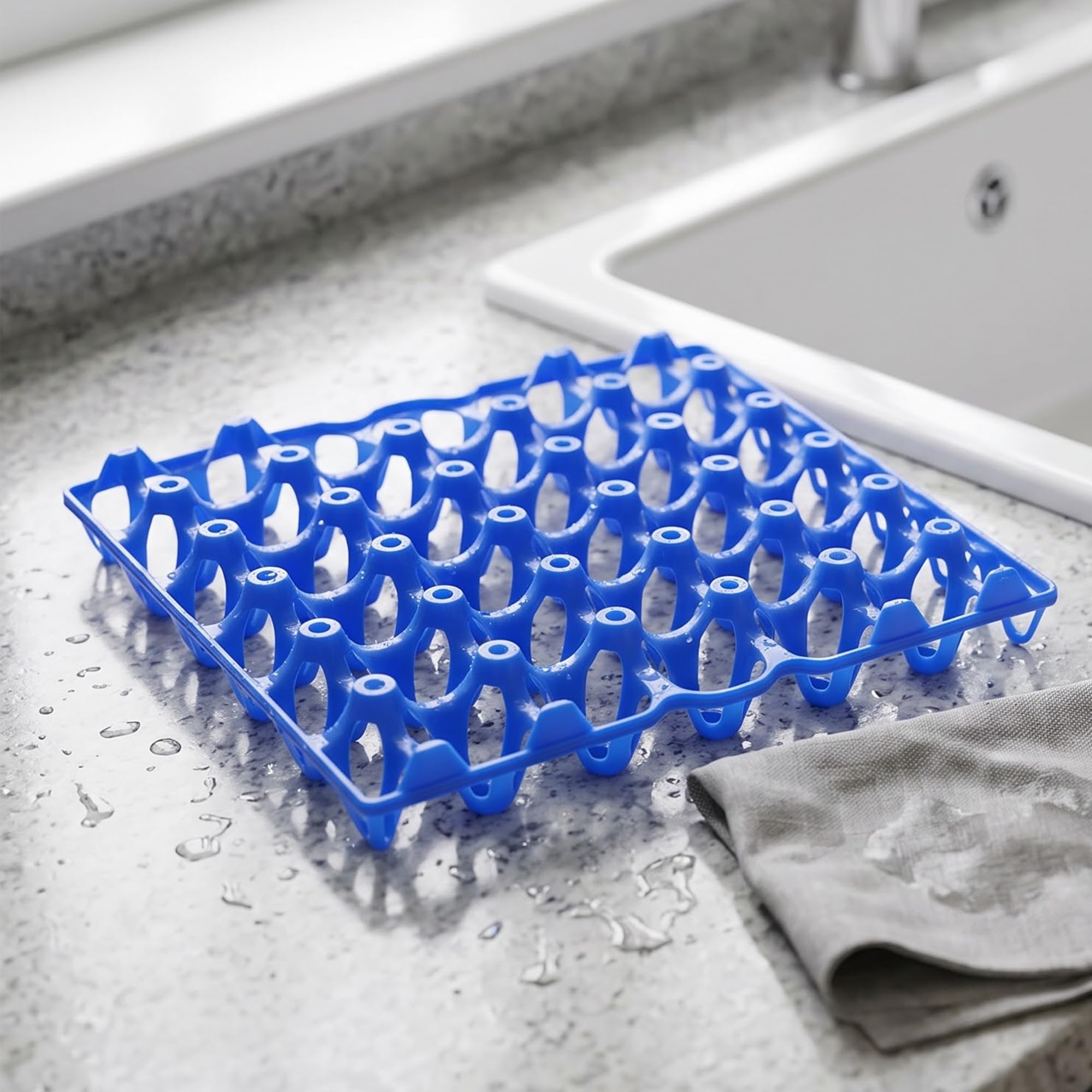 SOUJAP 20 scatole per uova per 30 uova, in plastica, per conservare e trasportare forniture di trasporto, blu