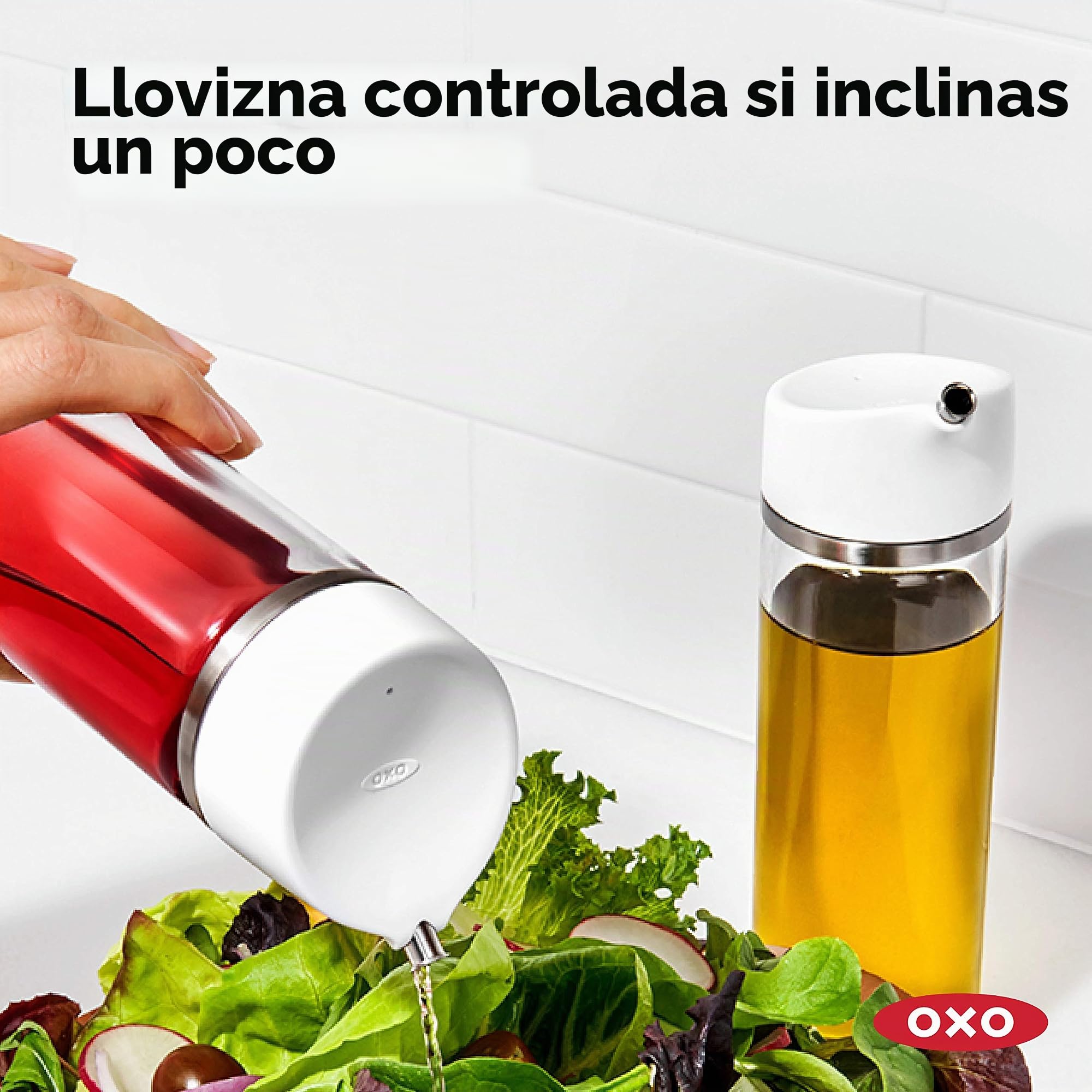 OXO Good Grips - Juego de dispensador de vidrio de precisión