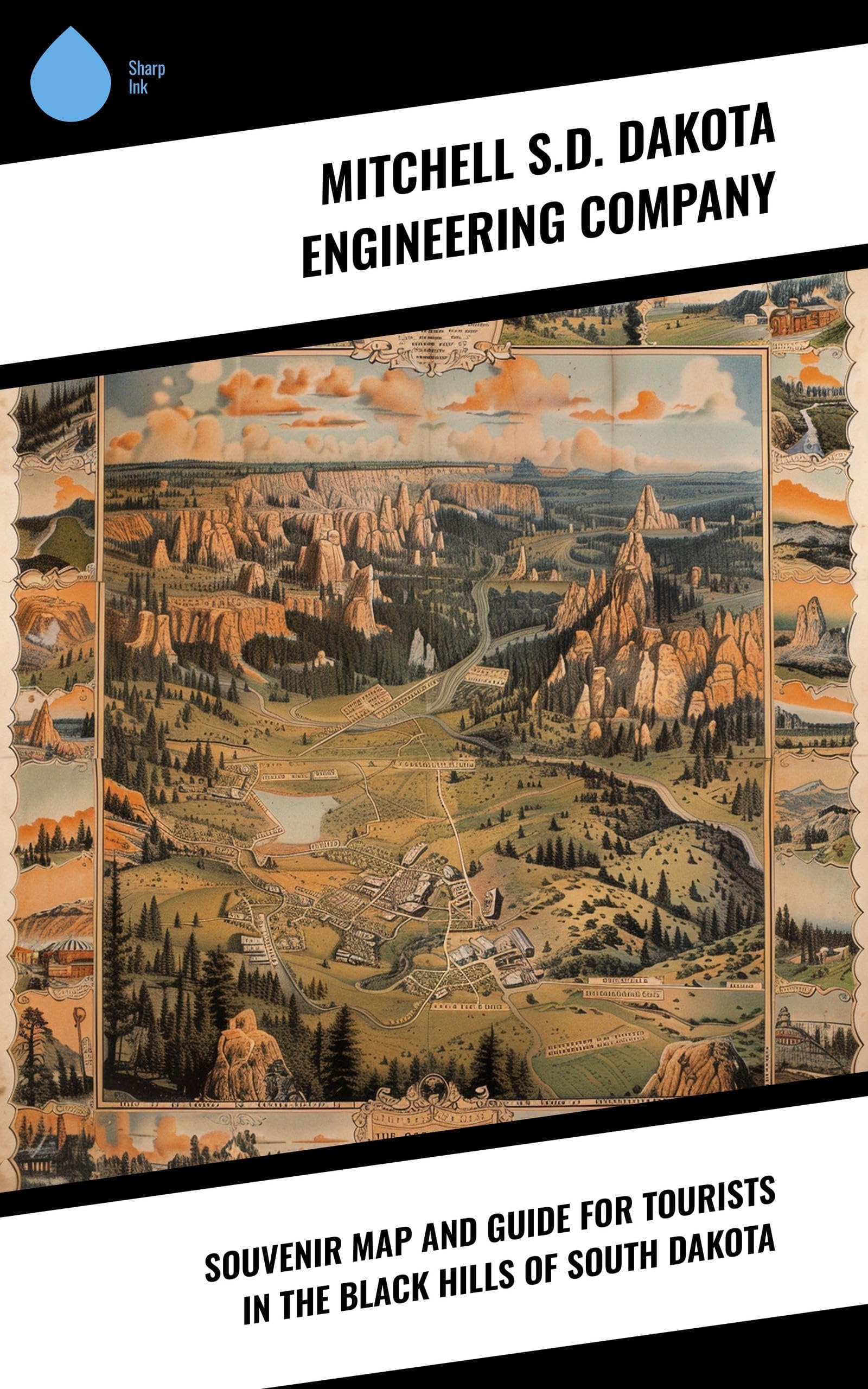 Souvenir Map and Guide for Tourists in the Black Hills of South Dakota